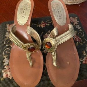 Coach open toe heel shoe